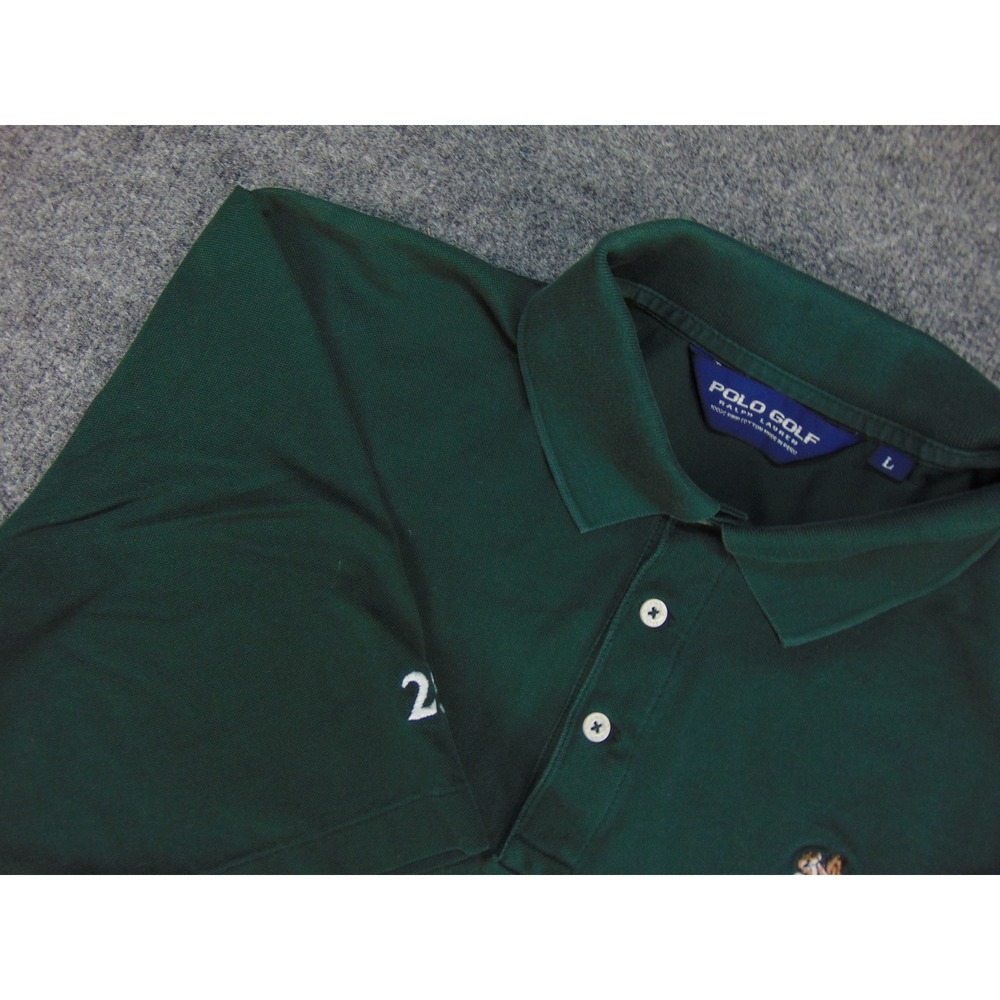 Oakmont Polo Shirt Mens Large Ralph Lauren‎ Green Solid Golfcore Preppy Classic
